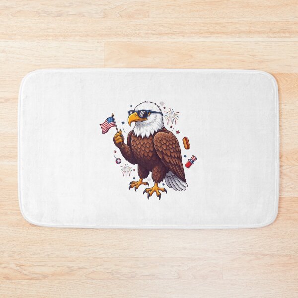 Item preview, eagly Funny Patriotic Bald Eagle Cartoon – USA designed and sold by Uglyandcute.