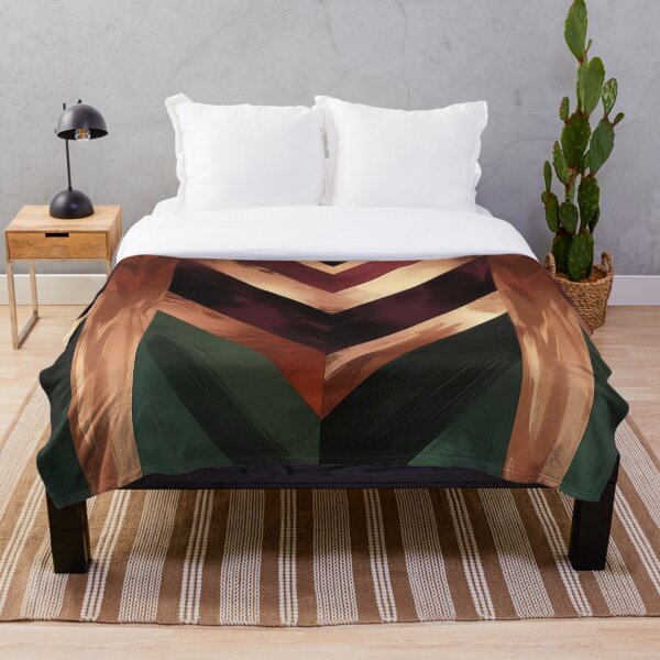 Item preview, Art Deco Chevron Pattern – Copper, Burgundy & Green Seamless Design designed and sold by Dino-Lune.