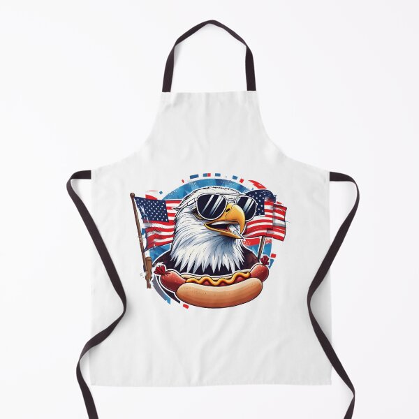 Item preview, eagly Funny Cartoon Eagle with hot dog and usa flag designed and sold by Uglyandcute.
