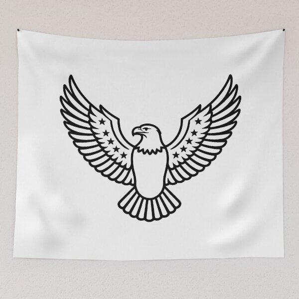 Item preview, eagly Funny Cartoon Eagle Line Art designed and sold by Uglyandcute.