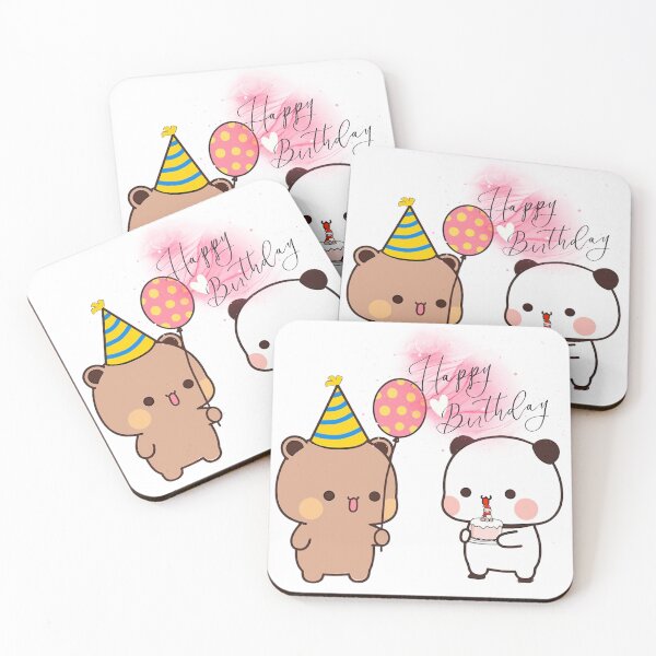 Item preview, Happy BirthDay Bubu Dudu Panda Bear And Brownie Bear True Love Couple 2026 designed and sold by OceanLiveArts.