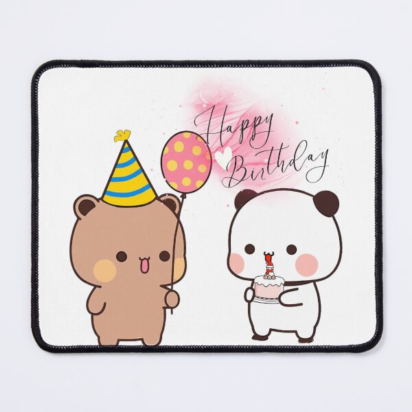Item preview, Happy BirthDay Bubu Dudu Panda Bear And Brownie Bear True Love Couple 2026 designed and sold by OceanLiveArts.