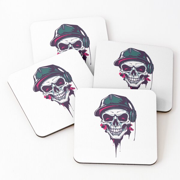Item preview, Badass Skull With Hat and Headphones Vintage Look designed and sold by UNK-Fatigues.