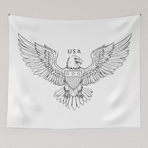 Item preview, eagly Funny Cartoon Eagle Line Art designed and sold by Uglyandcute.