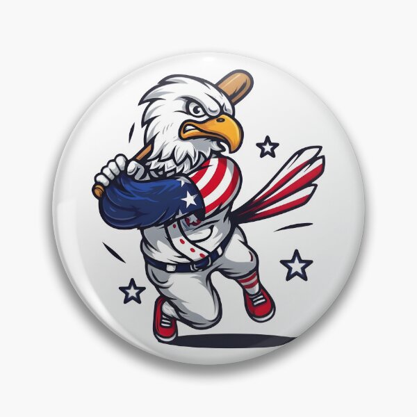 Item preview, eagly Funny Bald Eagle Playing Baseball – Original Cartoon Design designed and sold by Uglyandcute.