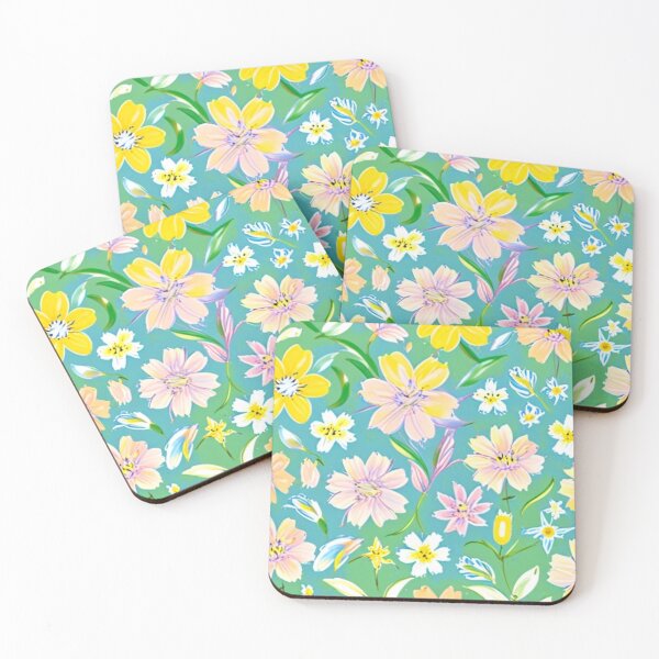 Item preview, yellow and white flowers designed and sold by Nice-patterns.