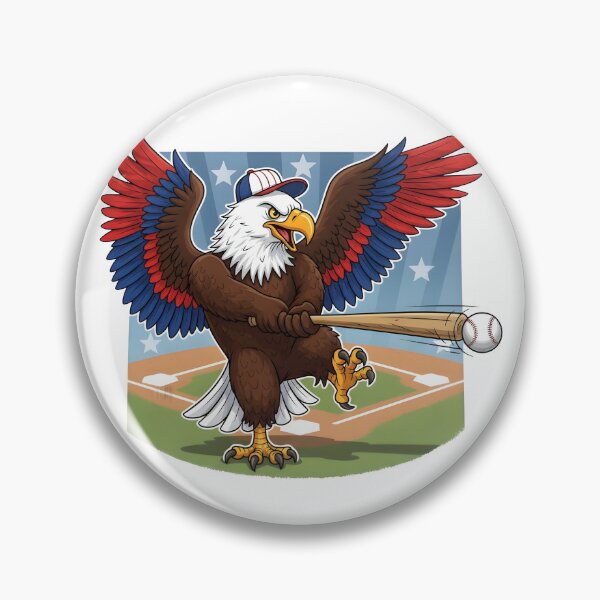 Item preview, eagly Funny Bald Eagle Playing Baseball – Original Cartoon Design designed and sold by Uglyandcute.