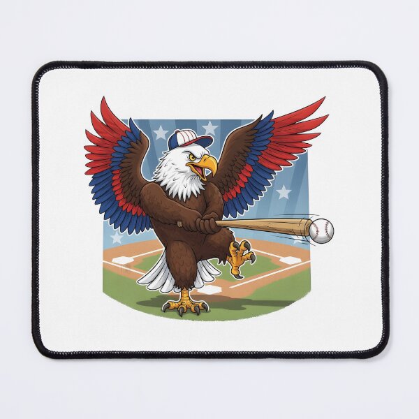Item preview, eagly Funny Bald Eagle Playing Baseball – Original Cartoon Design designed and sold by Uglyandcute.
