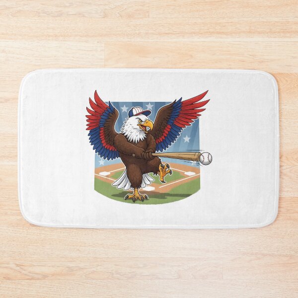 Item preview, eagly Funny Bald Eagle Playing Baseball – Original Cartoon Design designed and sold by Uglyandcute.