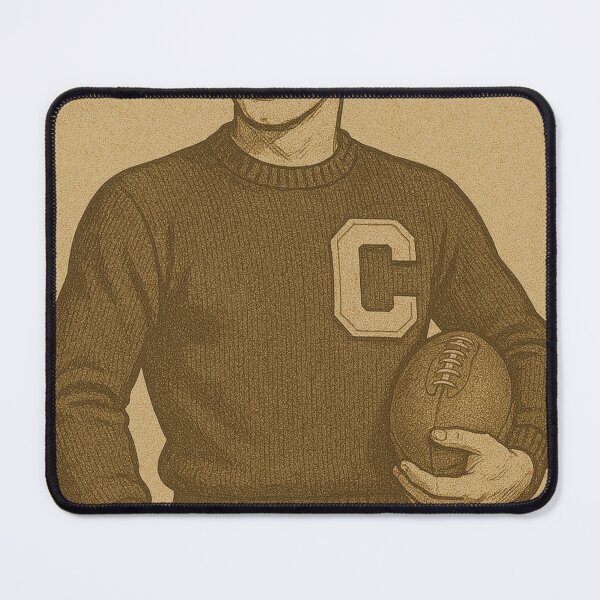 Item preview, Vintage Football Player in Letterman Sweater designed and sold by Rue Design Company.