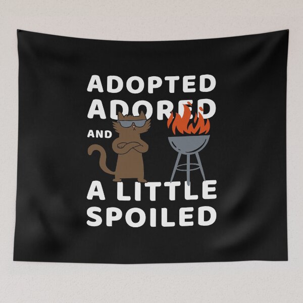 Item preview, Funny Cat Lover - Adopted, Adored, And A Little Spoiled designed and sold by WGBTee.
