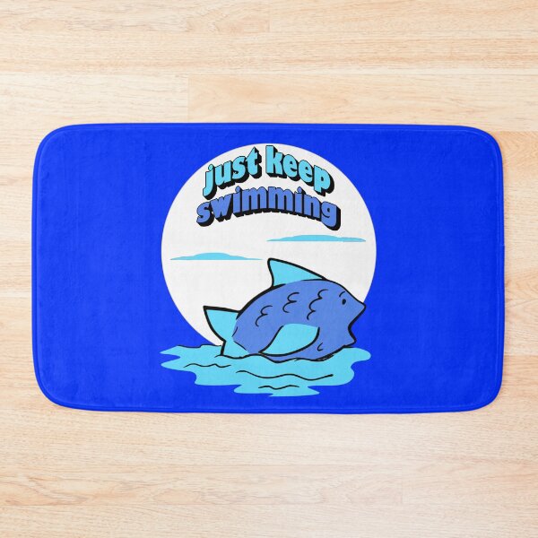 Item preview, Just Keep Swimming Motivational Ocean-Inspired Art designed and sold by ArtsyExplorer.