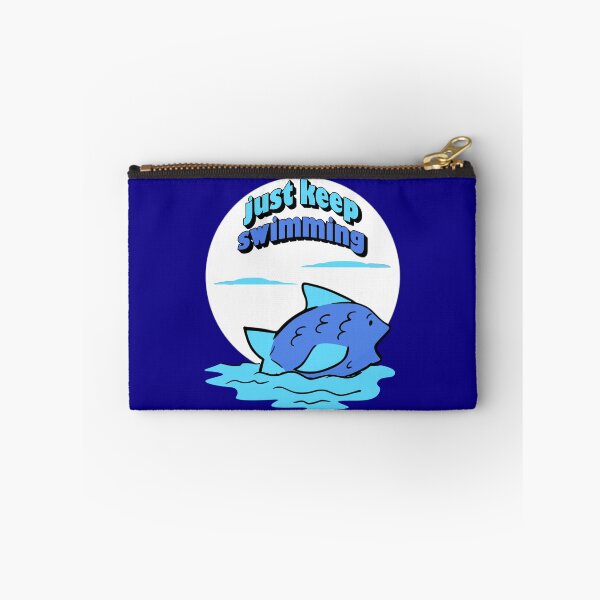 Item preview, Just Keep Swimming Motivational Ocean-Inspired Art designed and sold by ArtsyExplorer.