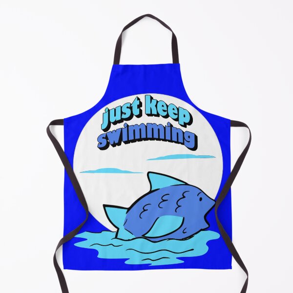 Item preview, Just Keep Swimming Motivational Ocean-Inspired Art designed and sold by ArtsyExplorer.