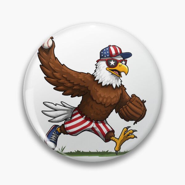 Item preview, eagly Chill Bald Eagle Pitching Baseball designed and sold by Uglyandcute.