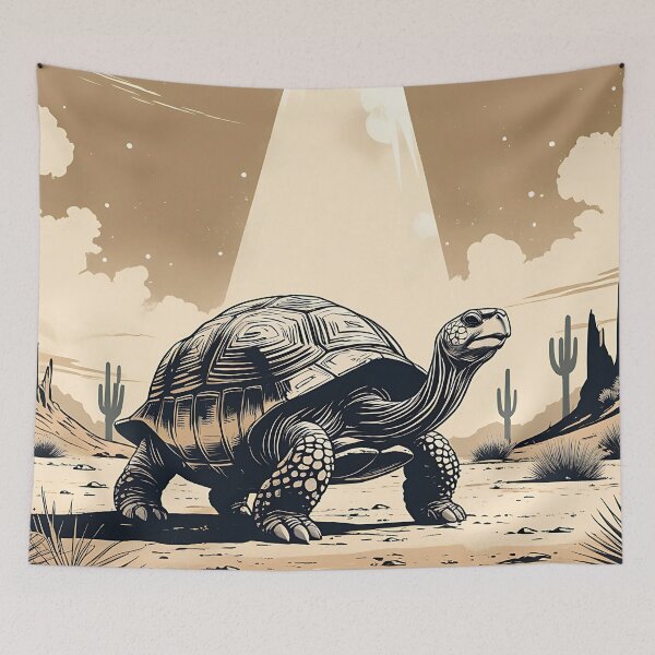 Item preview, Tortoise and UFO – Vintage Sci-Fi Illustration designed and sold by Dino-Lune.