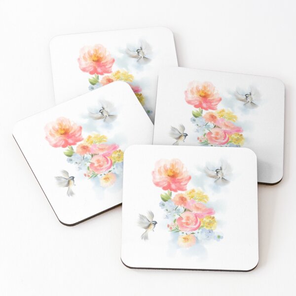 Item preview, Flowers ,bouquet ,romance ,colorful ,rose ,forget me not ,hummingbird ,bird ,love ,pastel ,youth ,happy ,peony  designed and sold by letsgow8th.
