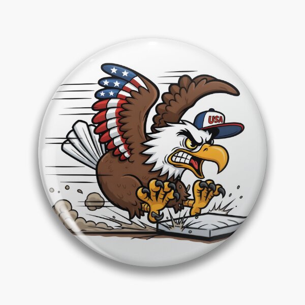 Item preview, eagly Angry Bald Eagle Sliding into Base designed and sold by Uglyandcute.