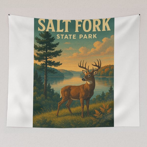 Item preview, White-tailed Deer at Salt Fork Lake, Ohio designed and sold by Places On Earth.