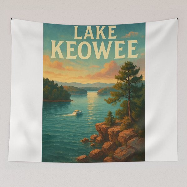 Item preview,  Sunset Over Lake Keowee, South Carolina designed and sold by Places On Earth.