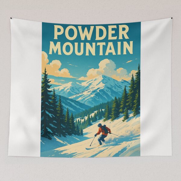 Item preview, Winter Skiing at Powder Mountain, Utah designed and sold by Places On Earth.