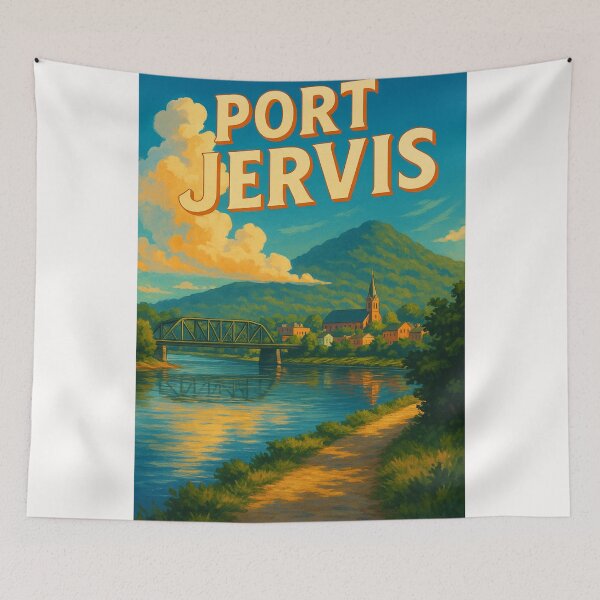 Item preview, Port Jervis Riverfront, New York designed and sold by Places On Earth.