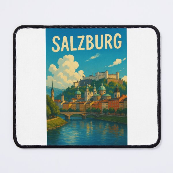 Item preview, City of Salzburg Old Town and Fortress Hohensalzburg, Austria designed and sold by Places On Earth.