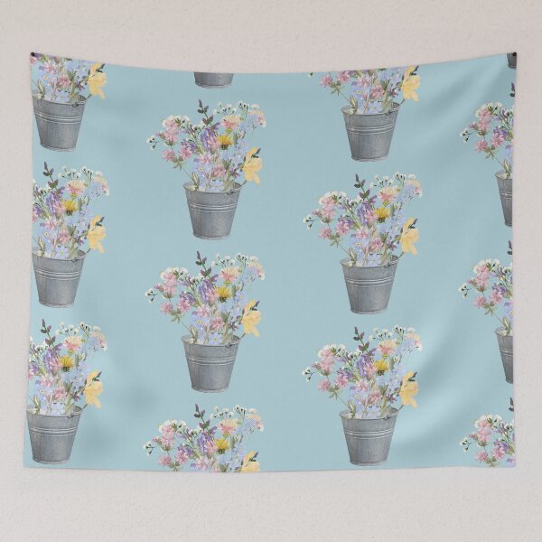 Item preview, Rustic Bucket of Wild Flowers designed and sold by Tao's Inspired Hands.