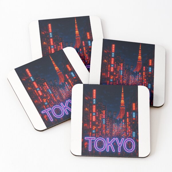 Item preview, Tokyo City Night Tower Above Neon Streets of Shibuya, Japan designed and sold by Places On Earth.