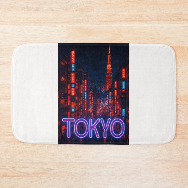 Item preview, Tokyo City Night Tower Above Neon Streets of Shibuya, Japan designed and sold by Places On Earth.