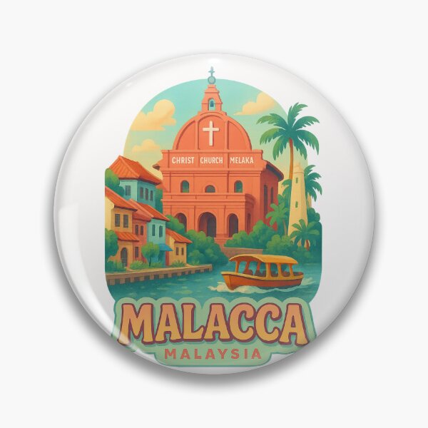 Item preview, Christ Church Melaka and Malacca River, Malaysia designed and sold by Places On Earth.