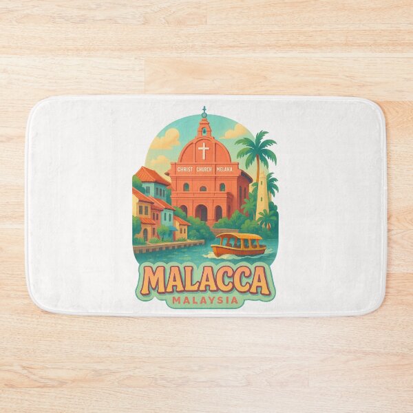 Item preview, Christ Church Melaka and Malacca River, Malaysia designed and sold by Places On Earth.