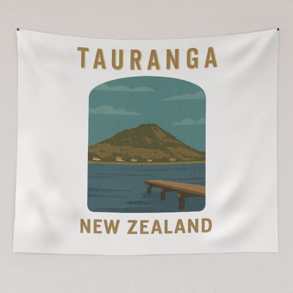 Item preview, Mount Maunganui View from Tauranga Wharf, New Zealand designed and sold by Places On Earth.