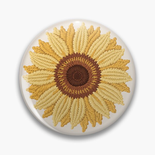 Item preview, Embroidery Sunflower Art - Textured Floral Elegance designed and sold by AOCollections.