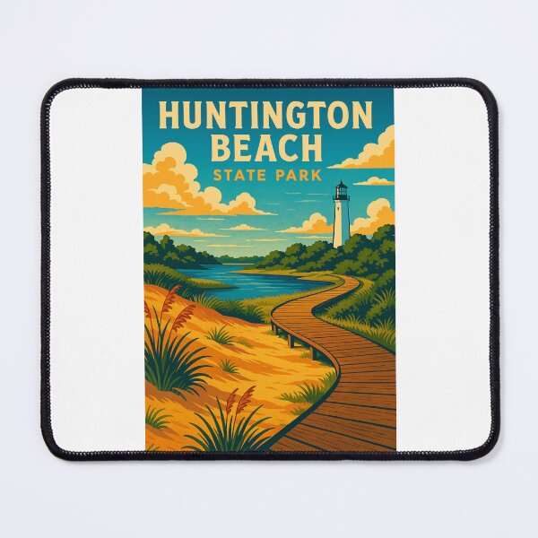 Item preview, Huntington Beach State Park Lighthouse and Coastal Trail designed and sold by Places On Earth.