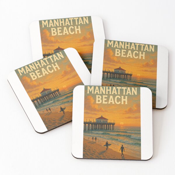 Item preview, Manhattan Beach Pier Sunset with Surfers designed and sold by Places On Earth.