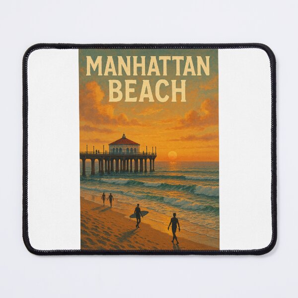 Item preview, Manhattan Beach Pier Sunset with Surfers designed and sold by Places On Earth.