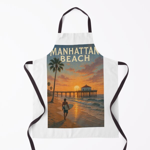 Item preview, Manhattan Beach Sunset Walk with Surfboard designed and sold by Aryabek.