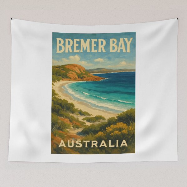 Item preview, Bremer Bay Australia Coastal View with Red Cliffs designed and sold by Aryabek.