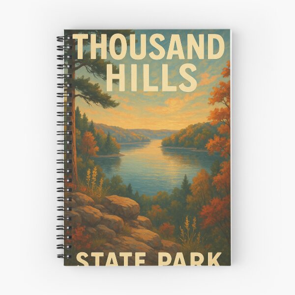 Item preview, Thousand Hills State Park Autumn Lake View designed and sold by Aryabek.