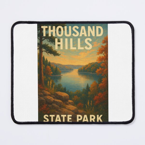 Item preview, Thousand Hills State Park Autumn Lake View designed and sold by Aryabek.