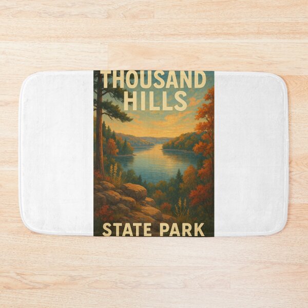 Item preview, Thousand Hills State Park Autumn Lake View designed and sold by Aryabek.