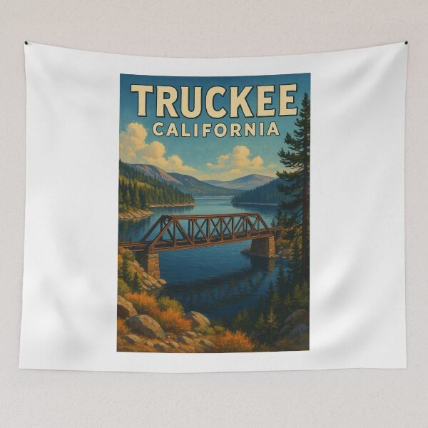 Item preview, Truckee California Railroad Bridge Over Donner Lake designed and sold by Aryabek.