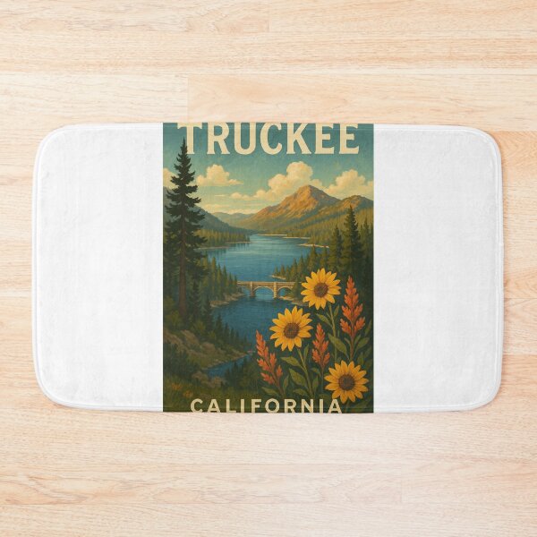 Item preview, Truckee California Mountain Lake and Wildflowers designed and sold by Aryabek.