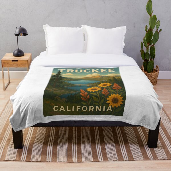Item preview, Truckee California Mountain Lake and Wildflowers designed and sold by Aryabek.
