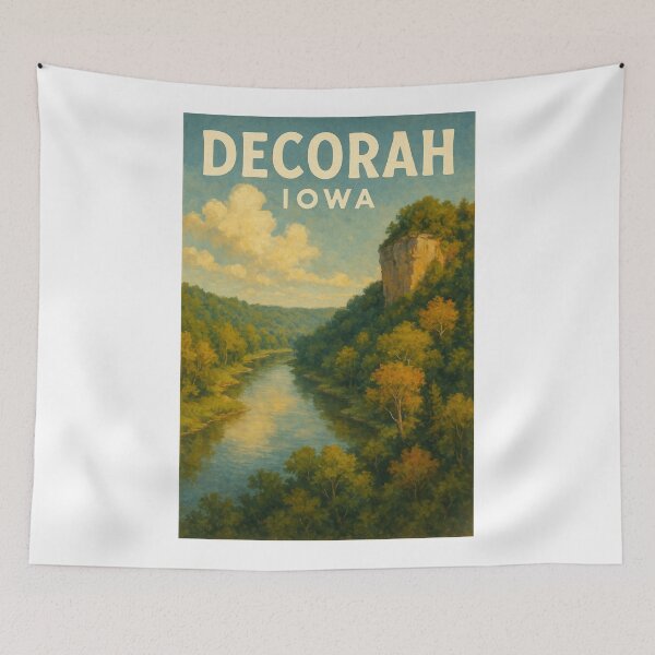 Item preview, Decorah Iowa River Valley and Bluff View designed and sold by Aryabek.