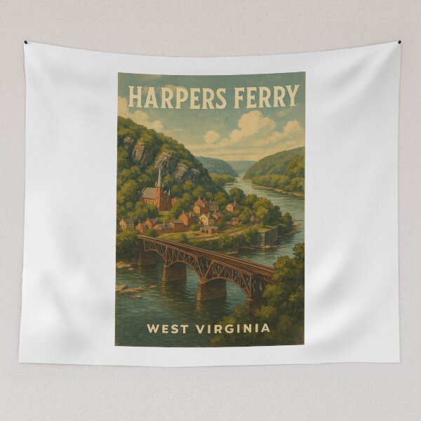Item preview, Harpers Ferry West Virginia Railroad Bridge and Historic Town designed and sold by Aryabek.