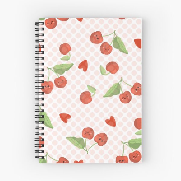 Item preview, Cute cherries with hearts and polka dots tossed pattern designed and sold by RRuffieuxStudio.
