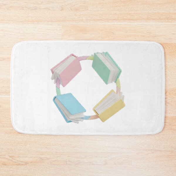 Item preview, Pastel Floating Books Circle – Minimal Aesthetic Sticker designed and sold by EverMuse_0_0.