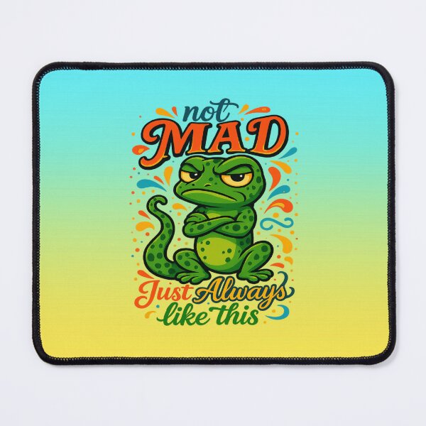 Item preview, Not Mad Just Always Like This | Graphic Crewneck Lizard Meme  designed and sold by skkyfaithArtz.